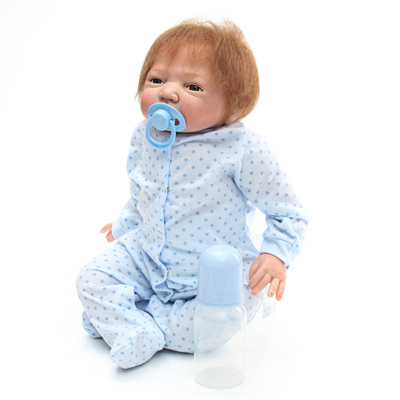 Silicone-Soft-Realistic-Reborn-Baby-Doll-22-Inch-Lifelike-Girl-Newborn-BB-Cloth-Body-Toy-1219351-2
