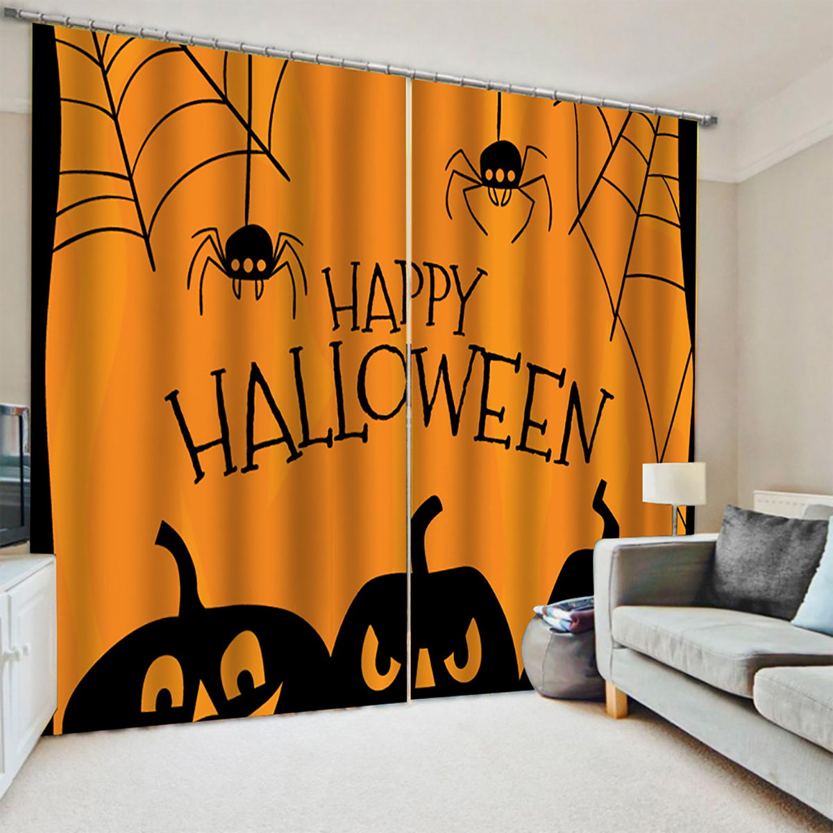 132160cm-Blackout-Window-Curtains-Halloween-Printed-Curtains-for-Living-Room-Festival-Decoration-1788701-3