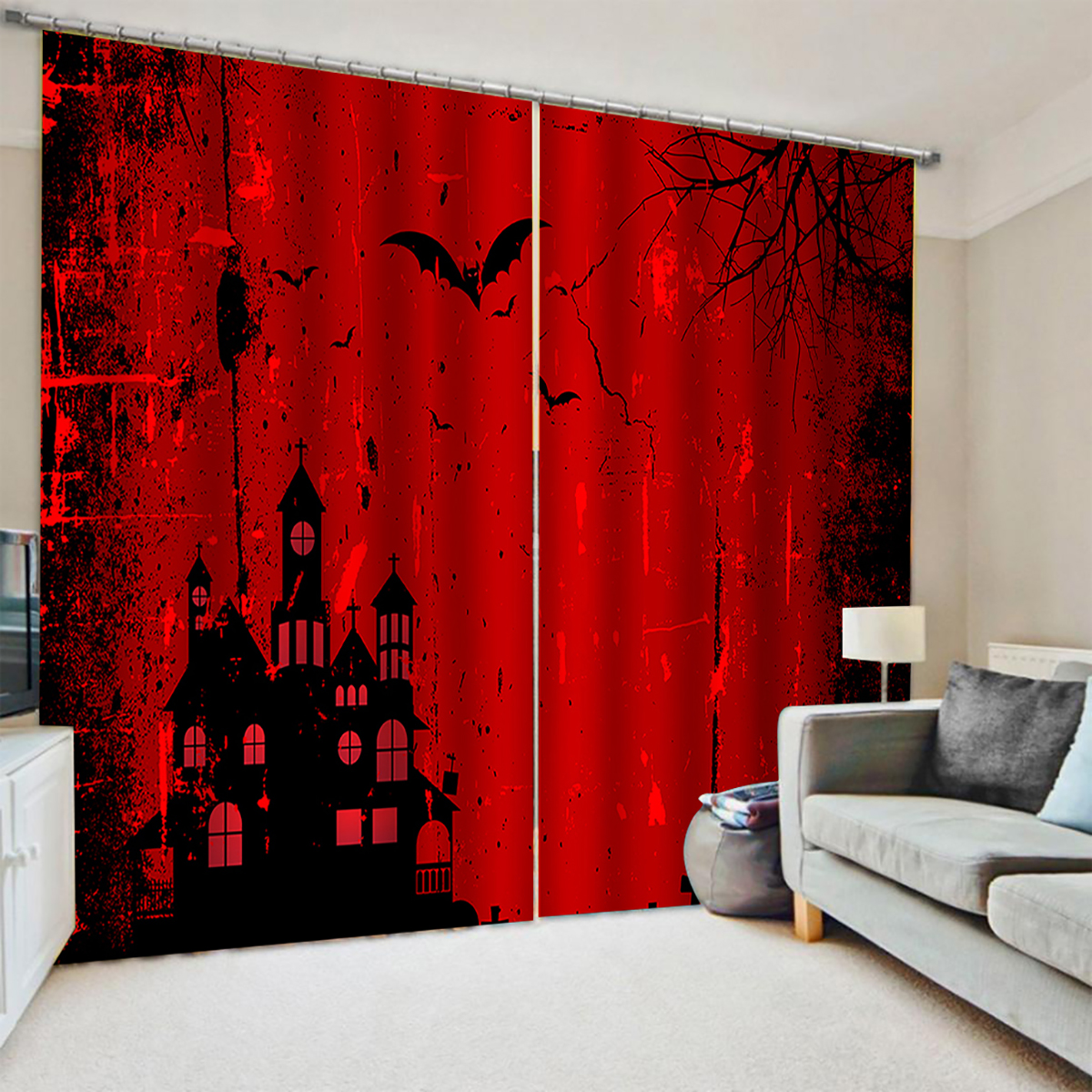 132160cm-Blackout-Window-Curtains-Halloween-Printed-Curtains-for-Living-Room-Festival-Decoration-1788701-4