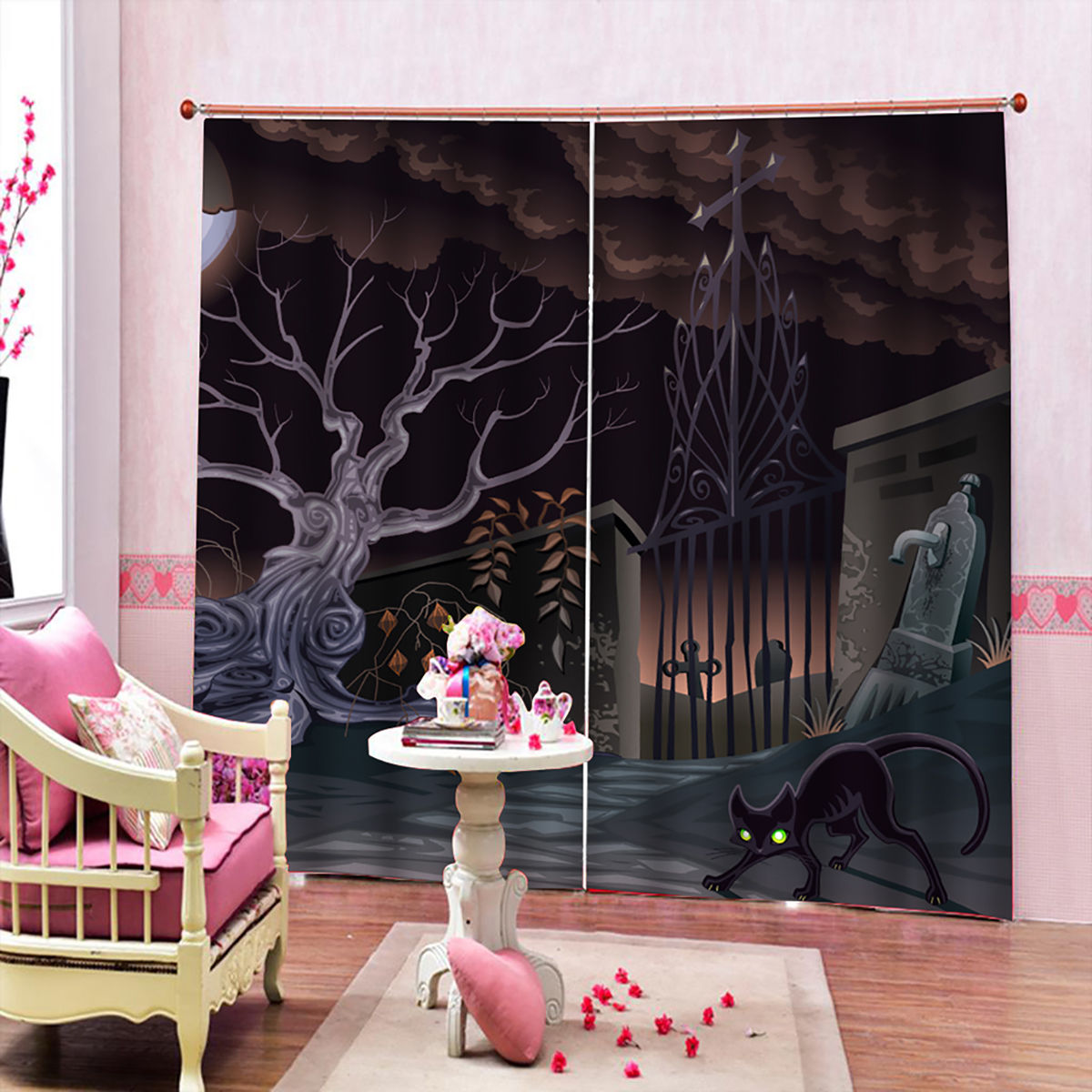 132160cm-Blackout-Window-Curtains-Halloween-Printed-Curtains-for-Living-Room-Festival-Decoration-1788701-6