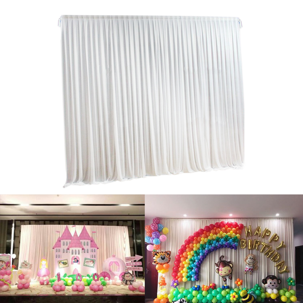 2M-X-2M-White-Stage-Background-Backdrop-Drape-Curtain-Swags-Wedding-Party--US-1304896-2