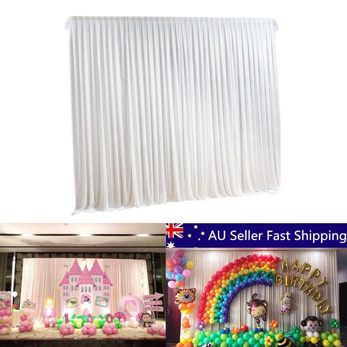 2M-X-2M-White-Stage-Background-Backdrop-Drape-Curtain-Swags-Wedding-Party--US-1304896-3