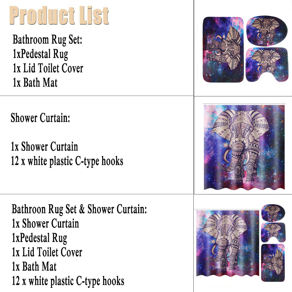 Elephant-Bathroom-Set-Mouldproof-Shower-Curtain-Non-Slip-Rug-Toilet-Seat-Cover-Bath-Mat-Carpets-Bath-1421520-10