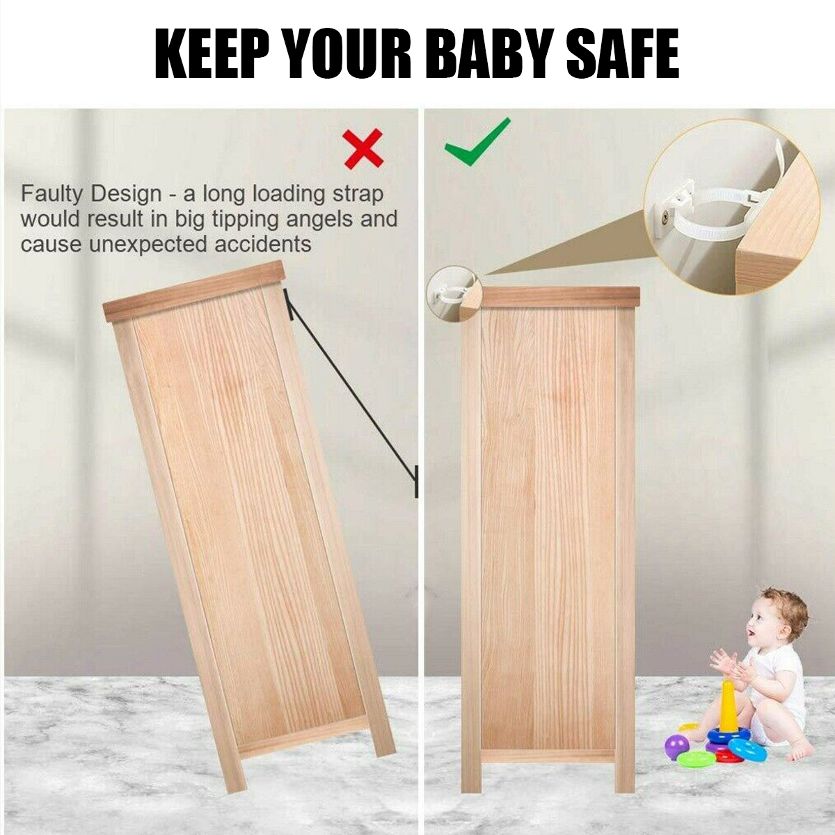 10Pcsset-Plastic-Furniture-Reverse-Buckle-For-Baby-Child-Proofing-Strap-Tip-Lock-1655063-2