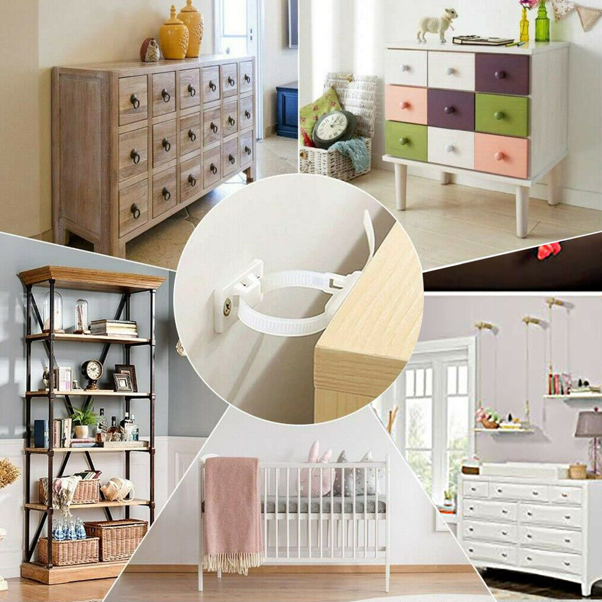 10Pcsset-Plastic-Furniture-Reverse-Buckle-For-Baby-Child-Proofing-Strap-Tip-Lock-1655063-7
