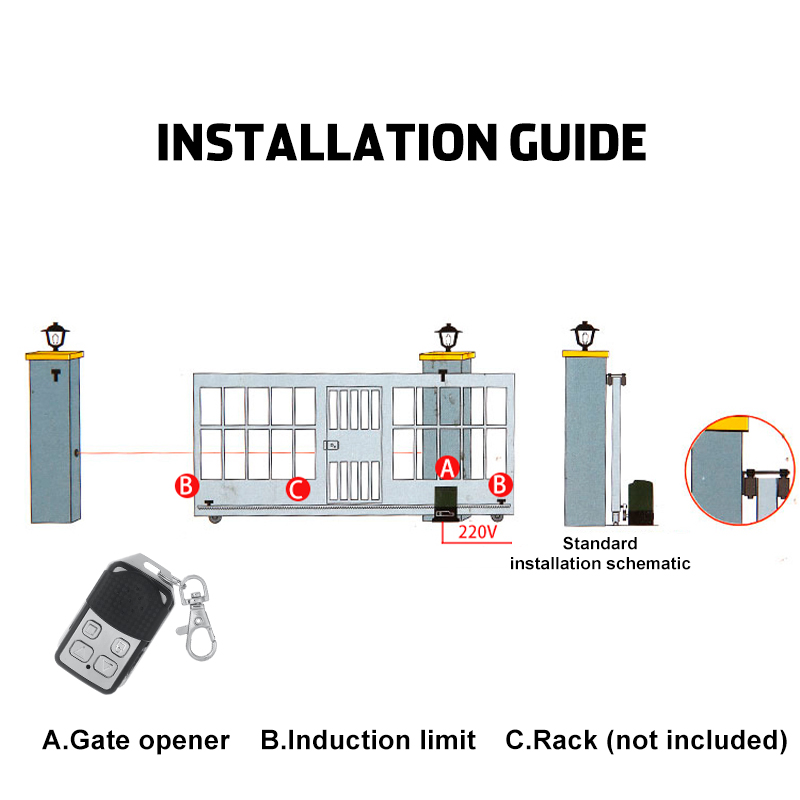 800KG-bluetooth-WIFI-Electric-Sliding-Gate-Opener-Auto-Motor-Heavy-Duty--Remote-1808172-5