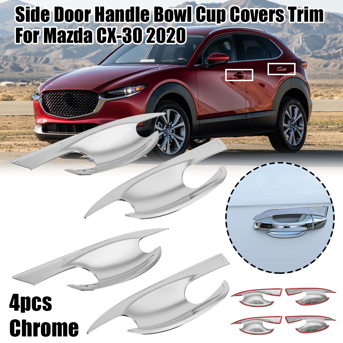 Chrome-Handle-Protective-Cover-Door-Handle-Outer-Bowls-Trim-For-Mazda-CX-30-2020-1751667-18