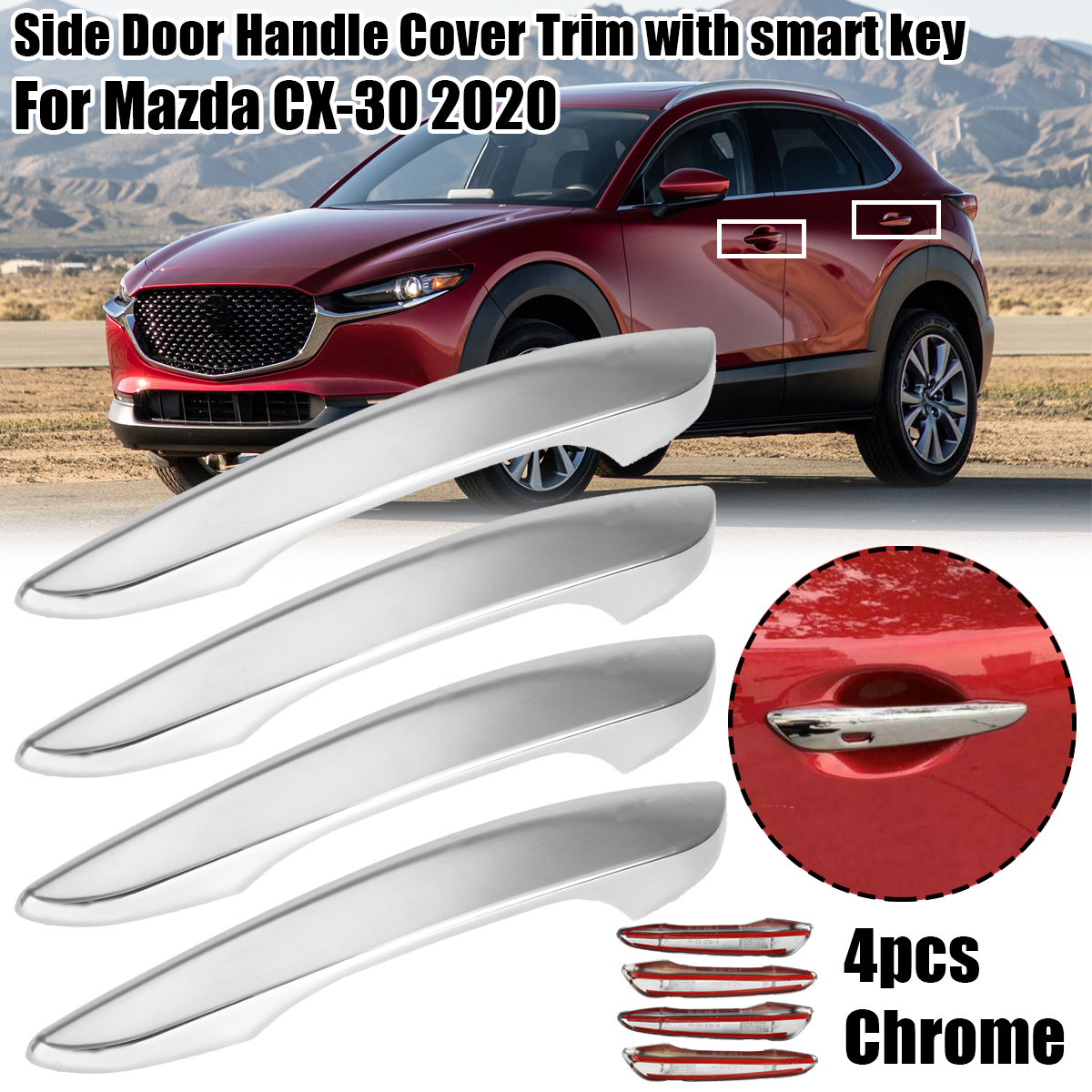 Chrome-Handle-Protective-Cover-Door-Handle-Outer-Bowls-Trim-For-Mazda-CX-30-2020-1751667-6
