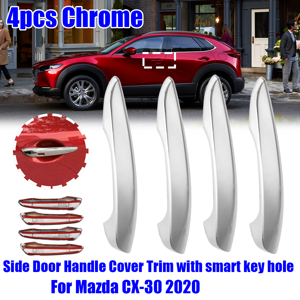 Chrome-Handle-Protective-Cover-Door-Handle-Outer-Bowls-Trim-For-Mazda-CX-30-2020-1751667-7