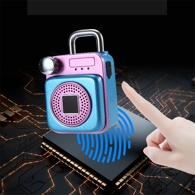 Mini-Backpack-Shape-bluetooth-Speaker-Smart-Lock-USB-Charging-APPFingerprint-Unlock-Padlock-1642332-1