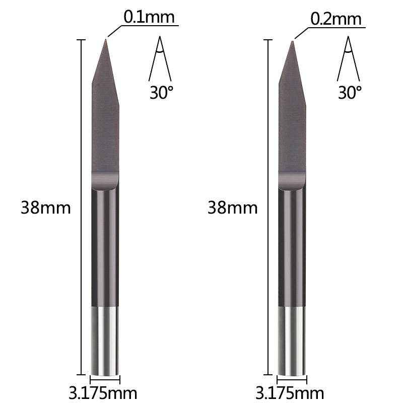 10Pcs-3175mm-Shank-30-Degree-0102mm-Tip-V-shaped-Engraving-Drill-Bit-for-Engraver-CNC-Router-1854537-2