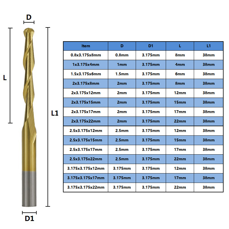 10Pcs-3175mm-Shank-Titanium-Coated-Ball-Nose-End-Mill-Carbide-Milling-Cutter-Spiral-CNC-Router-Bit-E-1775076-2