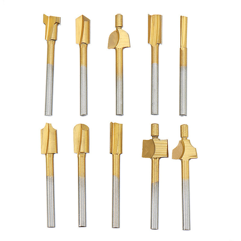 10Pcs-HSS-Woodworking-Trimming-Knife-Titanium-Plated-Sharpening-Knife-Micro-Milling-Cutter-Wood-Carv-1762072-1