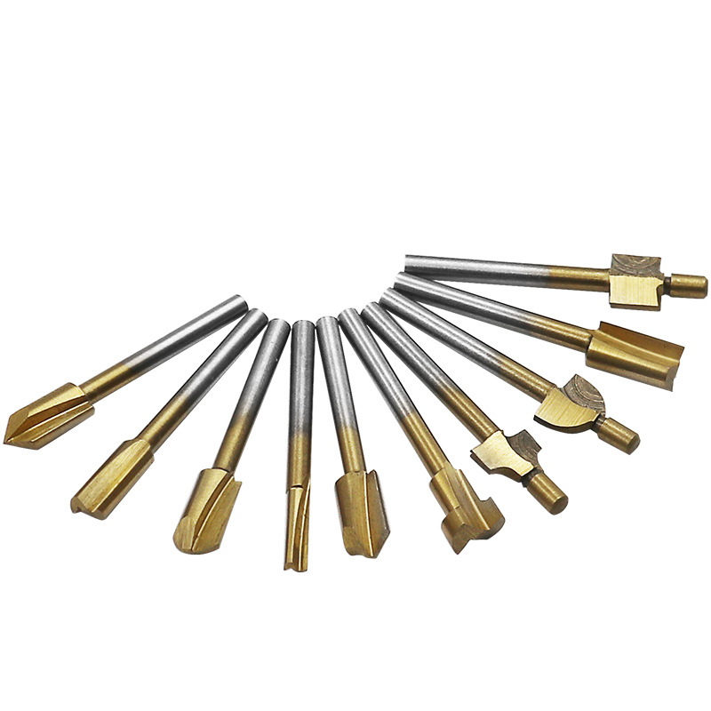 10Pcs-HSS-Woodworking-Trimming-Knife-Titanium-Plated-Sharpening-Knife-Micro-Milling-Cutter-Wood-Carv-1762072-6