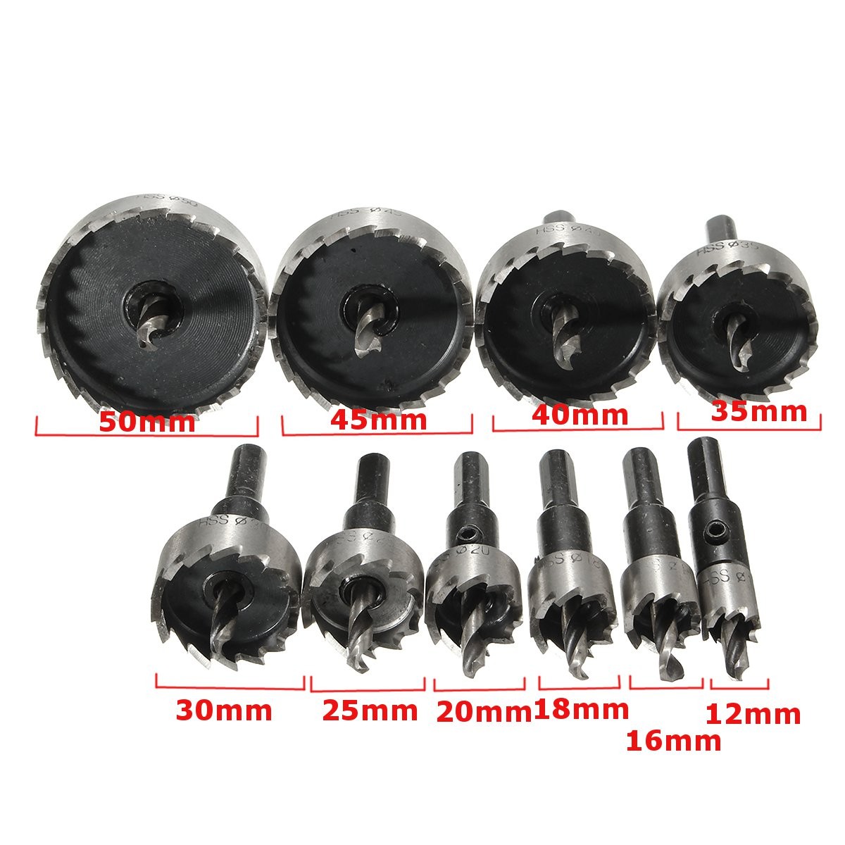 10pcs-12161820253035404550mm-HSS-Hole-Saw-Cutter-Set-12-50mm-Metal-Wood-Alloy-Drill-Bit-1102669-1