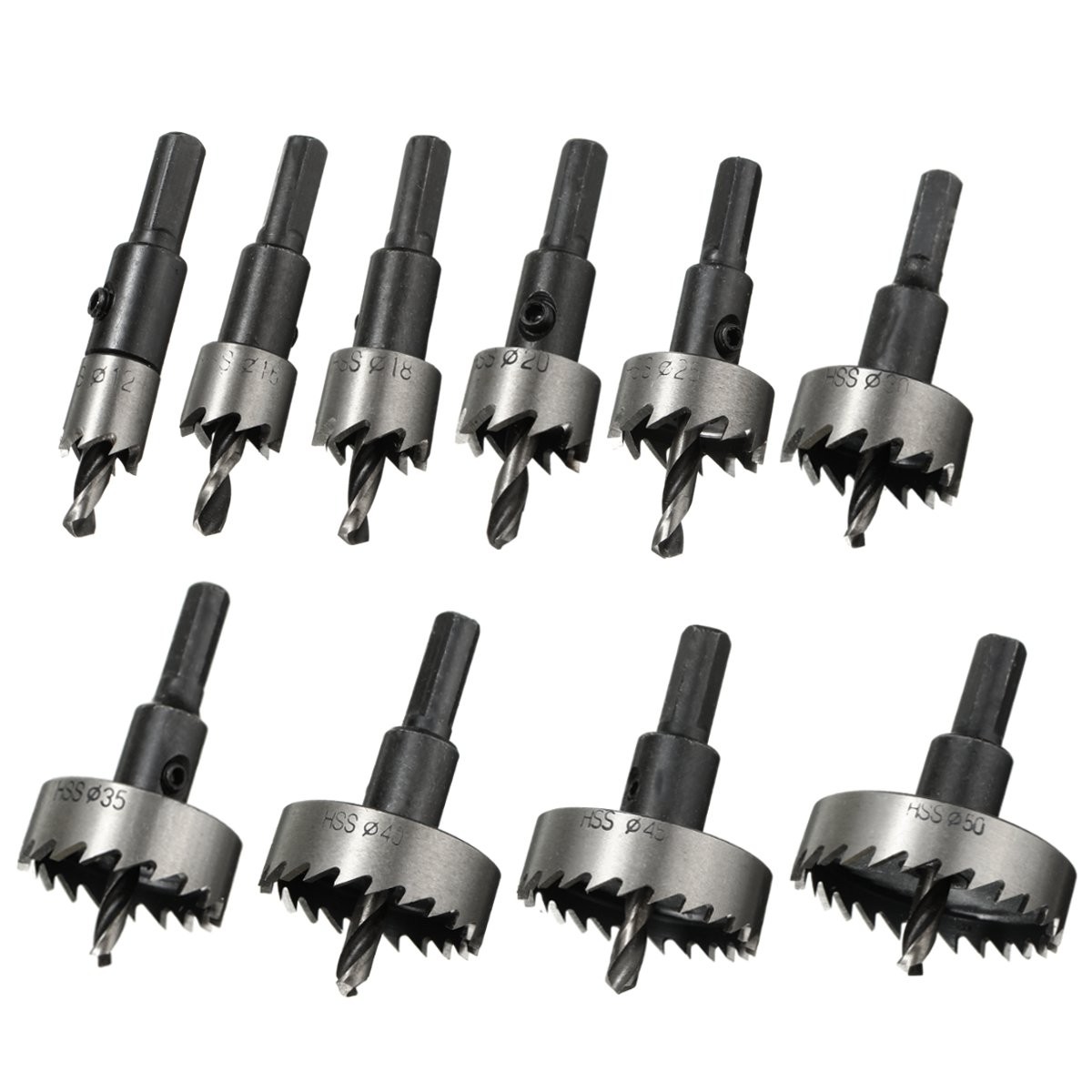 10pcs-12161820253035404550mm-HSS-Hole-Saw-Cutter-Set-12-50mm-Metal-Wood-Alloy-Drill-Bit-1102669-10