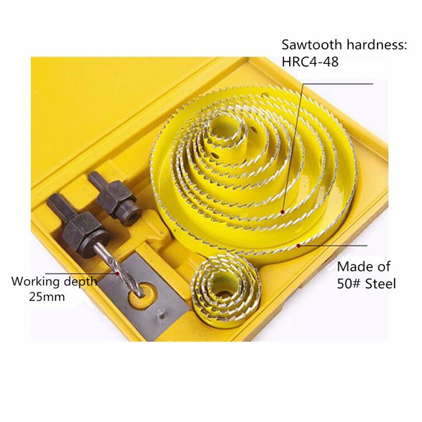 13pcs-19mm-127mm-Hole-Saw-Cutting-Set-Wood-Working-Drill-Bit-Hole-Saw-Cutter-1113428-3