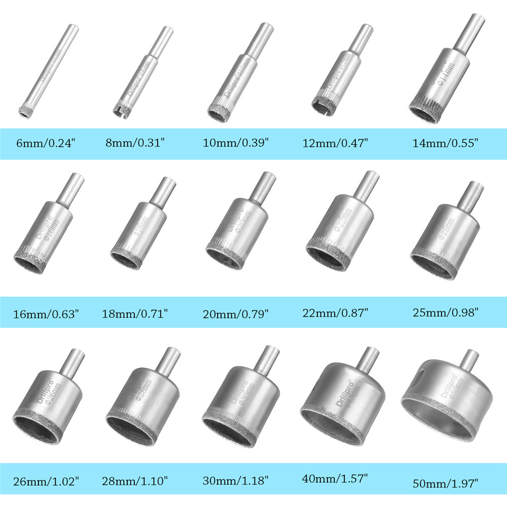 15pcs-6-50mm-Diamond-Hole-Saw-Cutter-Tile-Ceramic-Glass-Porcelain-Marble-Drill-Bit-1462840-9