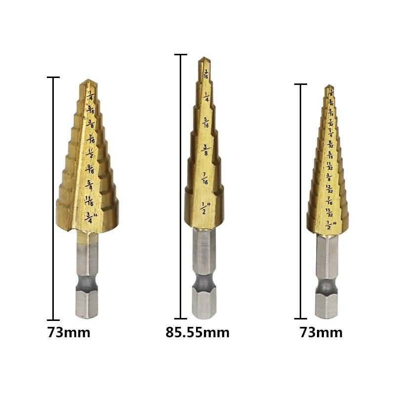 316-12-14-34-18-12-Inch-Step-Drill-Bit-Inch-Type-14-Inch-Shank-Step-Drill-1591172-4