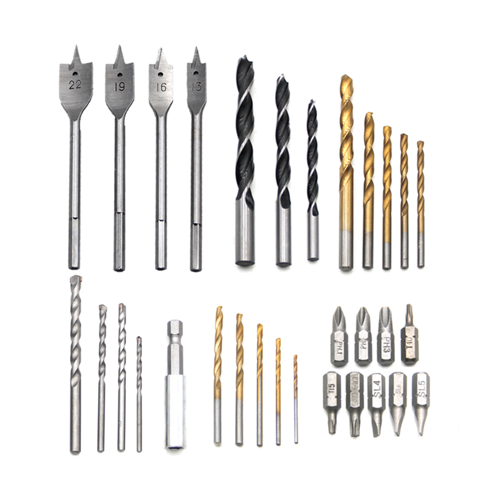 31Pcs-Titanium-Coated-Hole-Saw-Cutting-Set-14-Inch-Hex-Shank-Magnetic-Connecting-Rod-Screwdriver-Bit-1778227-6