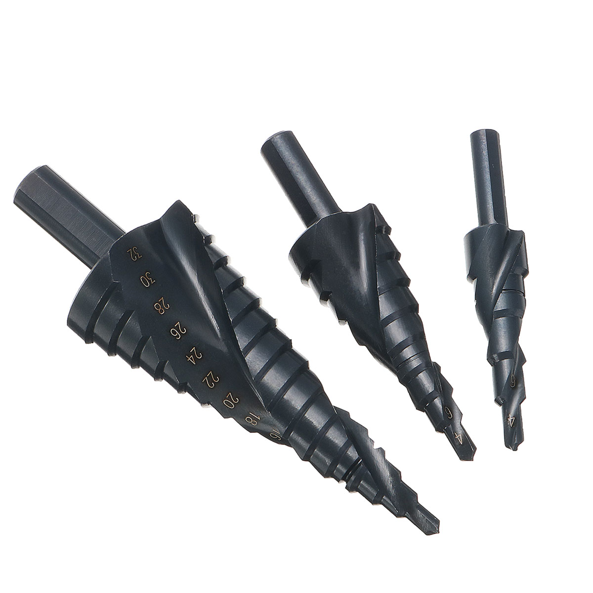 3pcs-4-122032mm-HSS-Step-Drill-Bits-Set-Spiral-Grooved-Hole-Cutter-1167892-3