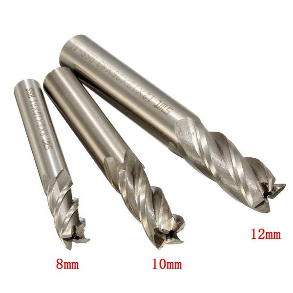 3pcs-HSS-Straight-Shank-End-Mill-Cutter-4-Flute-End-Mill-Cutter-81012mm-CNC-Tool-1056053-2