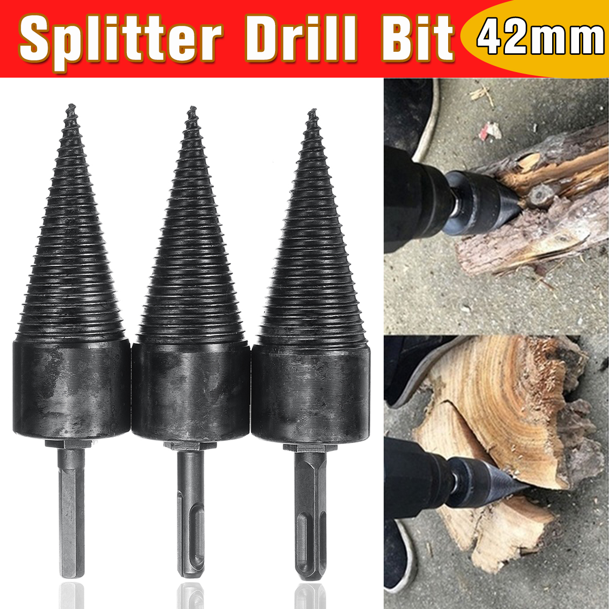 42mm-High-Speed-Steel-Firewood-Splitting-Drill-Bit-Hard-Wood-Cone-Splitter-Bit-1620176-1