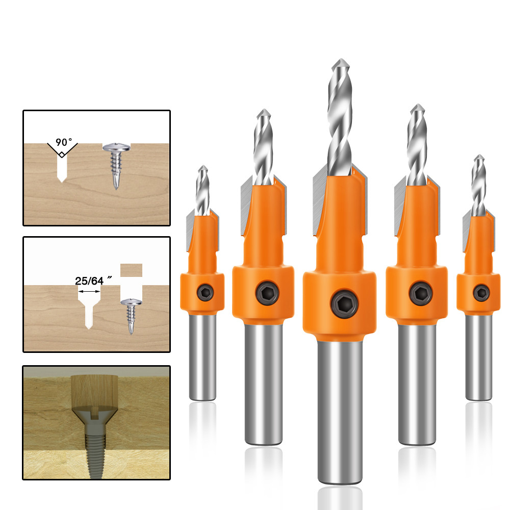 5Pcs-10mm-Carbide-Tip-HSS-Woodworking-Countersink-Drill-Router-Bit-Set-8mm-Shank-Screw-Extractor-Rem-1715827-1