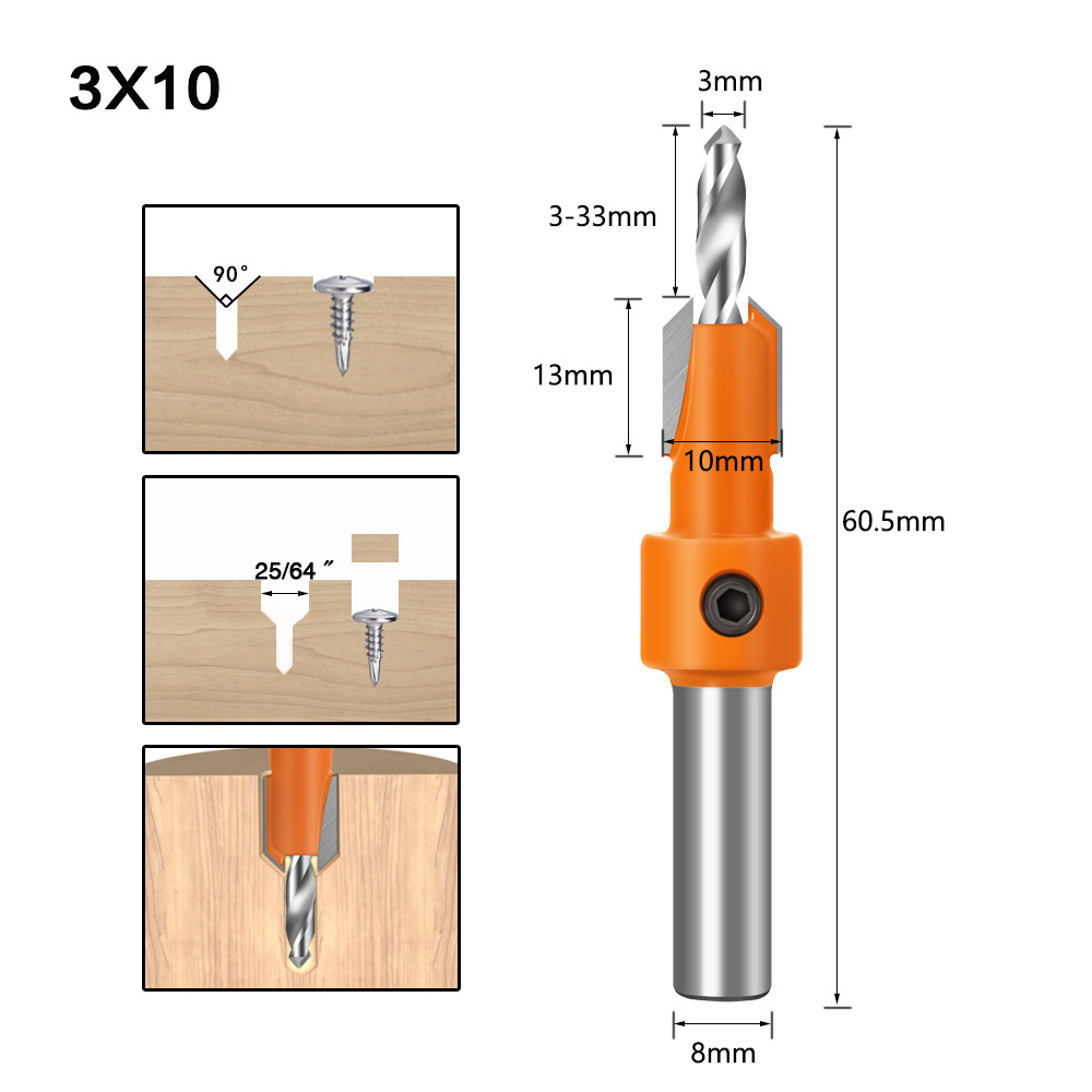 5Pcs-10mm-Carbide-Tip-HSS-Woodworking-Countersink-Drill-Router-Bit-Set-8mm-Shank-Screw-Extractor-Rem-1715827-4