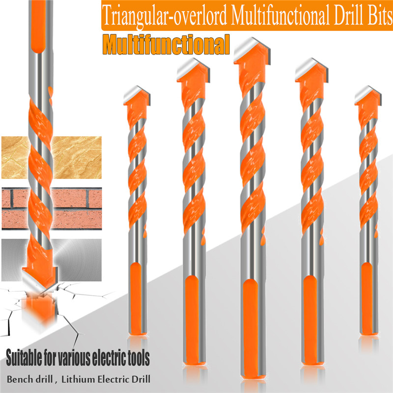 5Pcs-681012mm-Triangular-overlord-Handle-Multifunctional-Auger-Drill-Bits-For-Tile-Glass-Wall-Wood-1548498-1