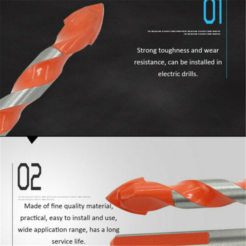 5Pcs-681012mm-Triangular-overlord-Handle-Multifunctional-Auger-Drill-Bits-For-Tile-Glass-Wall-Wood-1548498-4