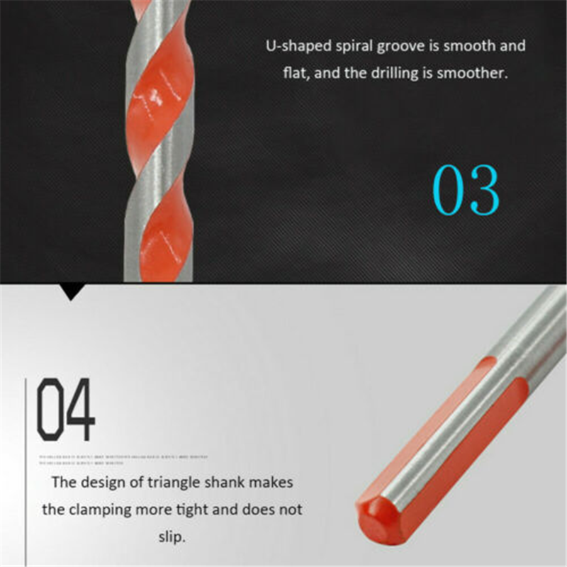 5Pcs-681012mm-Triangular-overlord-Handle-Multifunctional-Auger-Drill-Bits-For-Tile-Glass-Wall-Wood-1548498-5