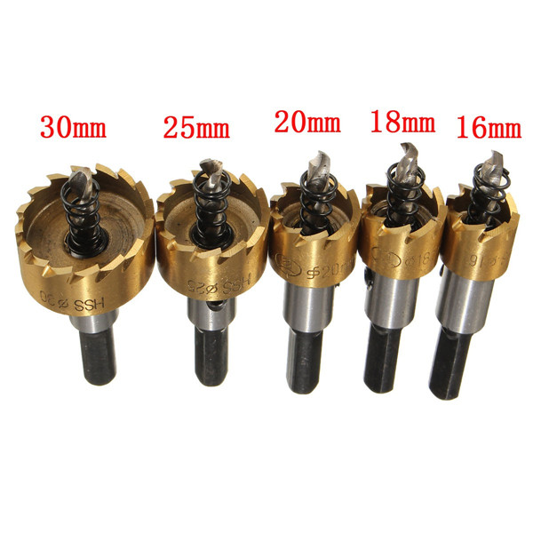 5Pcs-High-Speed-Steel-Drill-Bits-16-30mm-Hole-Saw-Cutter-Set-1185359-2