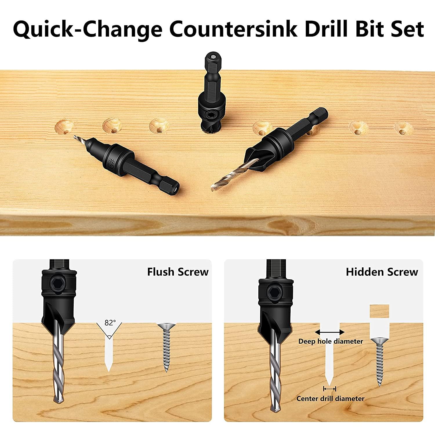 5pcs-82-Degree-Countersink-Drill-Bit-Set-for-Wood-Quick-Change-Chamfered-Adjustable-Drilling-Woodwor-1905154-5