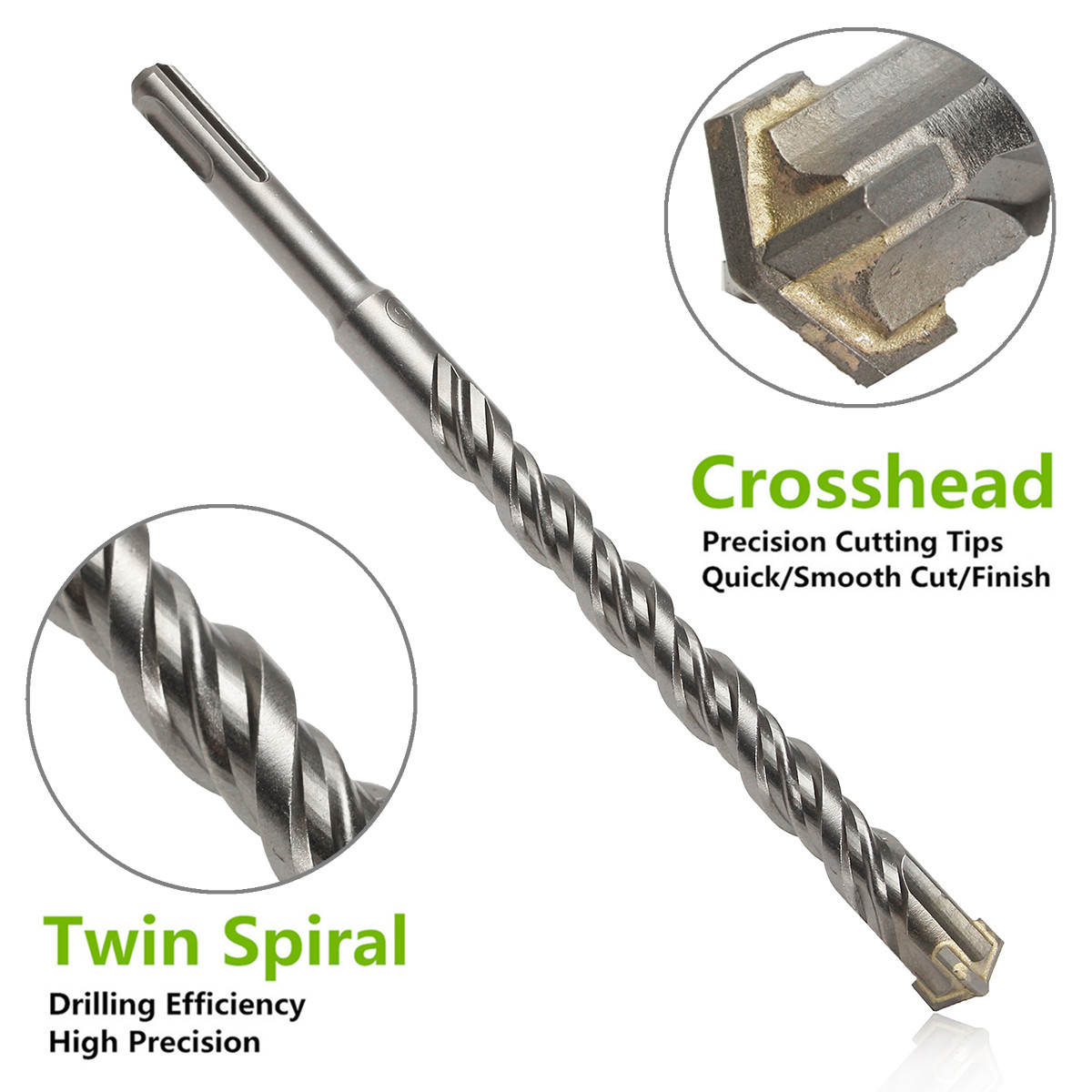 6-16mm-Bi-Metal-Drill-Bit-Length-260mm-Double-SDS-Plus-Slot-Masonry-Hammer-Bit-1546468-2