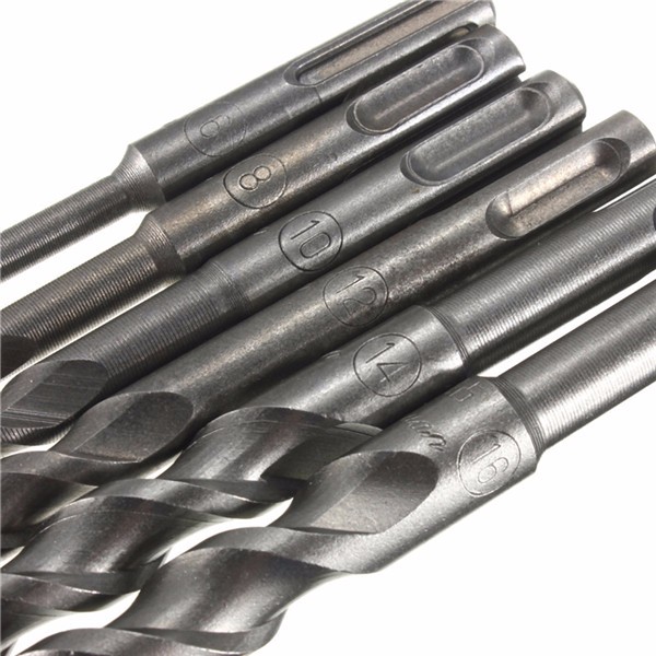 6-16mm-Round-Shank-150mm-Long-SDS-Rotary-Hammer-Concrete-Masonary-Drill-Bit-1003829-5