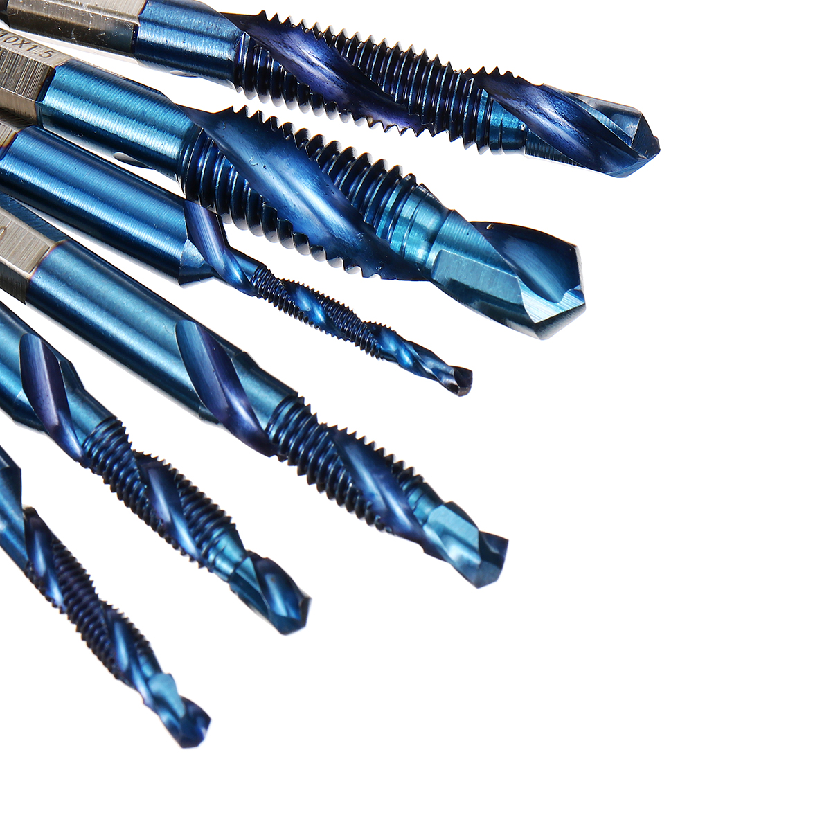 6Pcs-M3-M10-14-Inch-Hex-Shank-Metric-Thread-Blue-Nano-Coated-HSS-Drill-and-Tap-Bits-Screw-Tap-1651722-5