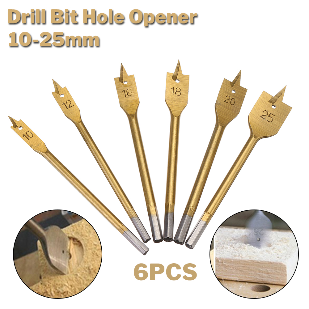6pcs-10-25mm-Flat-Spade-Wood-Drill-Hex-Shank-Woodworking-Spade-Drill-Bit-1614879-2