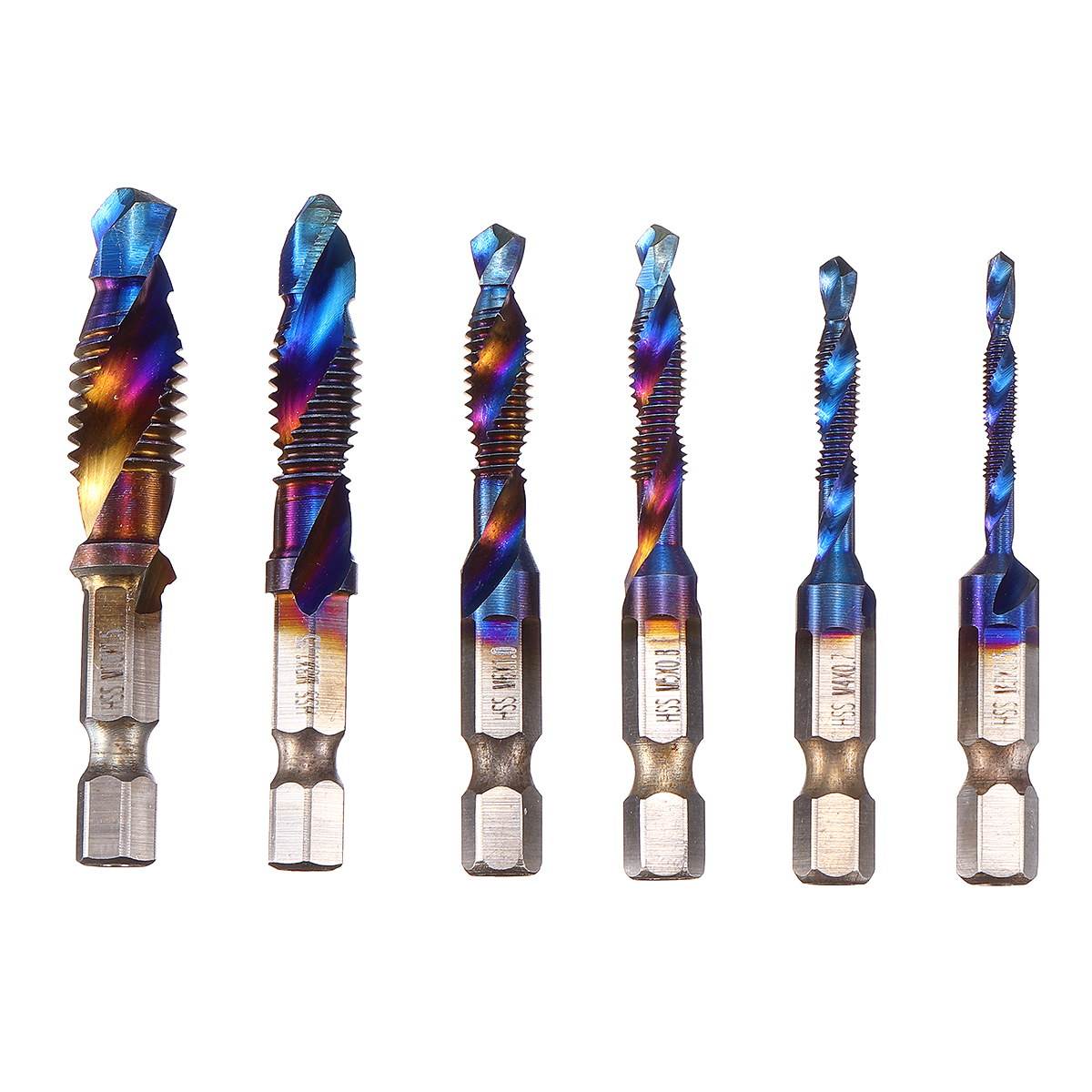 6pcs-M3-M10-Combination-Drill-Tap-Bit-Hex-Shank-Blue-Coated-Deburr-Countersink-Bits-Screw-Thread-Met-1867148-1