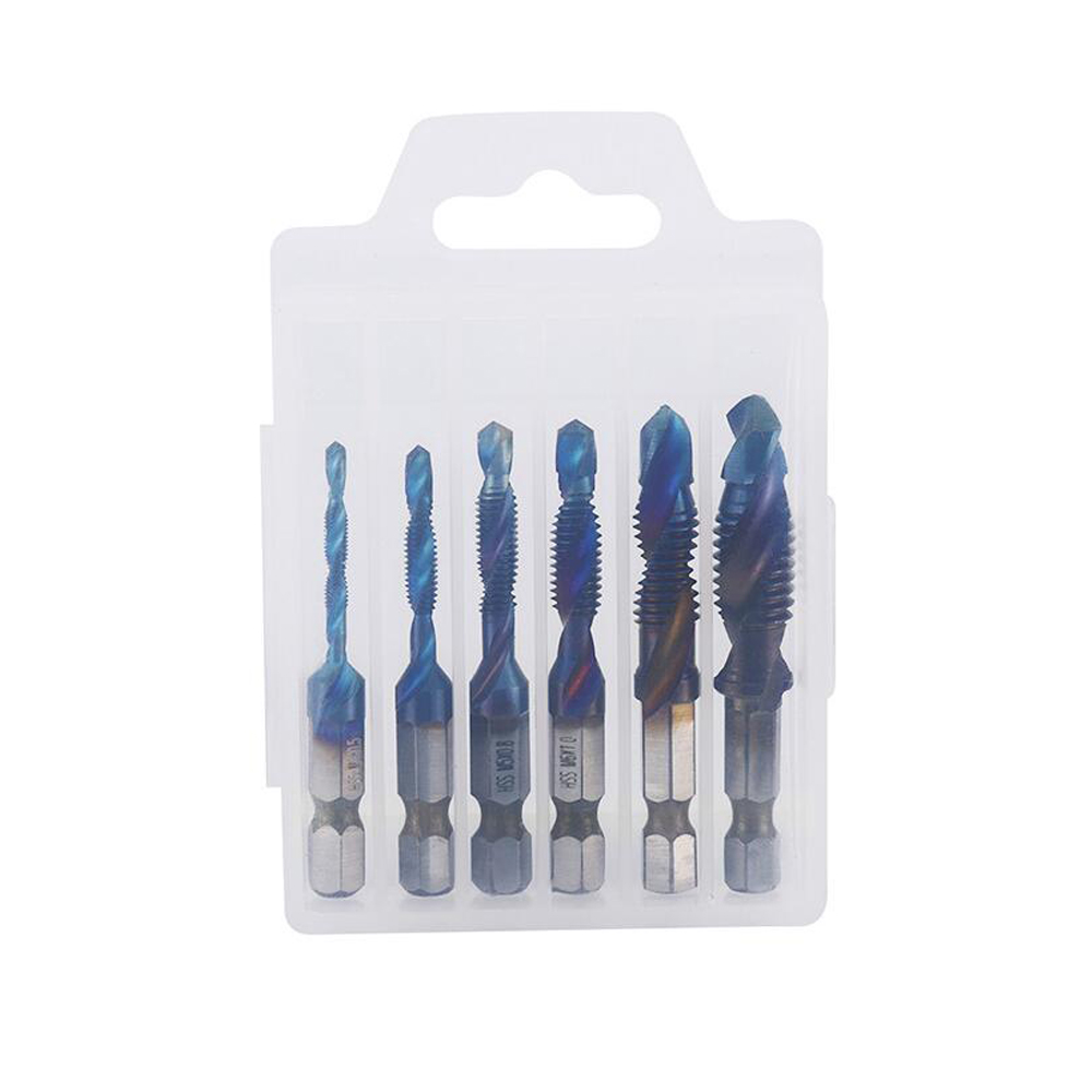 6pcs-M3-M10-Combination-Drill-Tap-Bit-Hex-Shank-Blue-Coated-Deburr-Countersink-Bits-Screw-Thread-Met-1867148-10