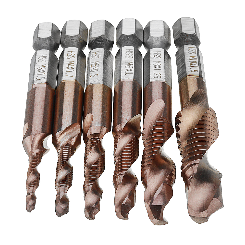 6pcs-M3-M10-Combination-Drill-Tap-Bit-Set-HSS-6542-AlTiN-Coated-Deburr-Countersink-Drill-Bits-1475736-1
