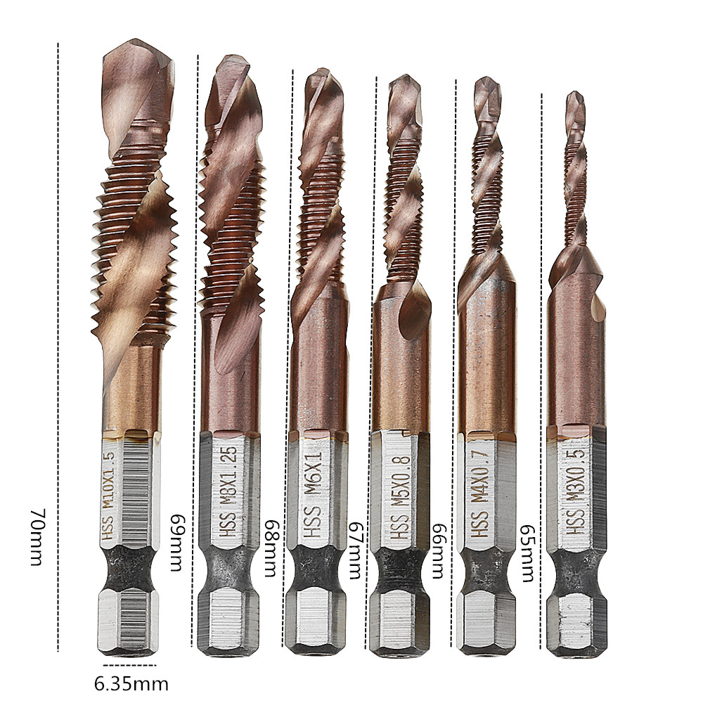 6pcs-M3-M10-Combination-Drill-Tap-Bit-Set-HSS-6542-AlTiN-Coated-Deburr-Countersink-Drill-Bits-1475736-2