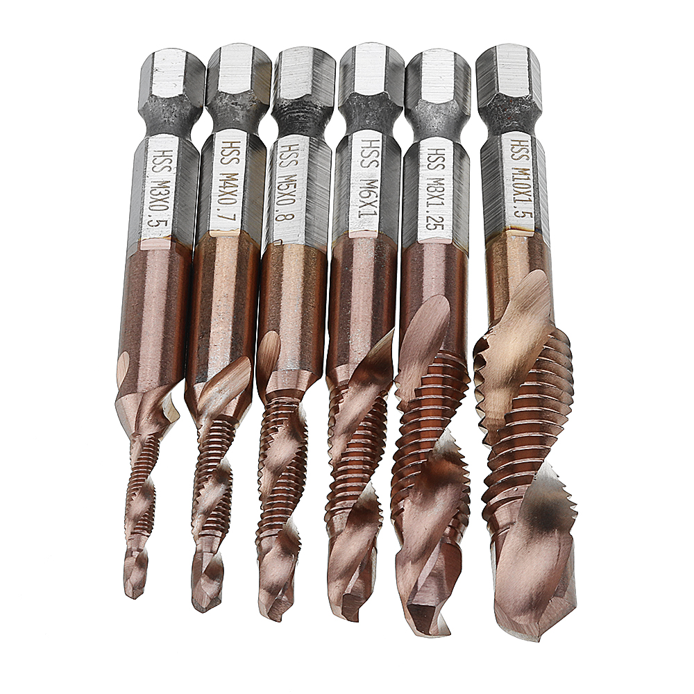6pcs-M3-M10-Combination-Drill-Tap-Bit-Set-HSS-6542-AlTiN-Coated-Deburr-Countersink-Drill-Bits-1475736-3
