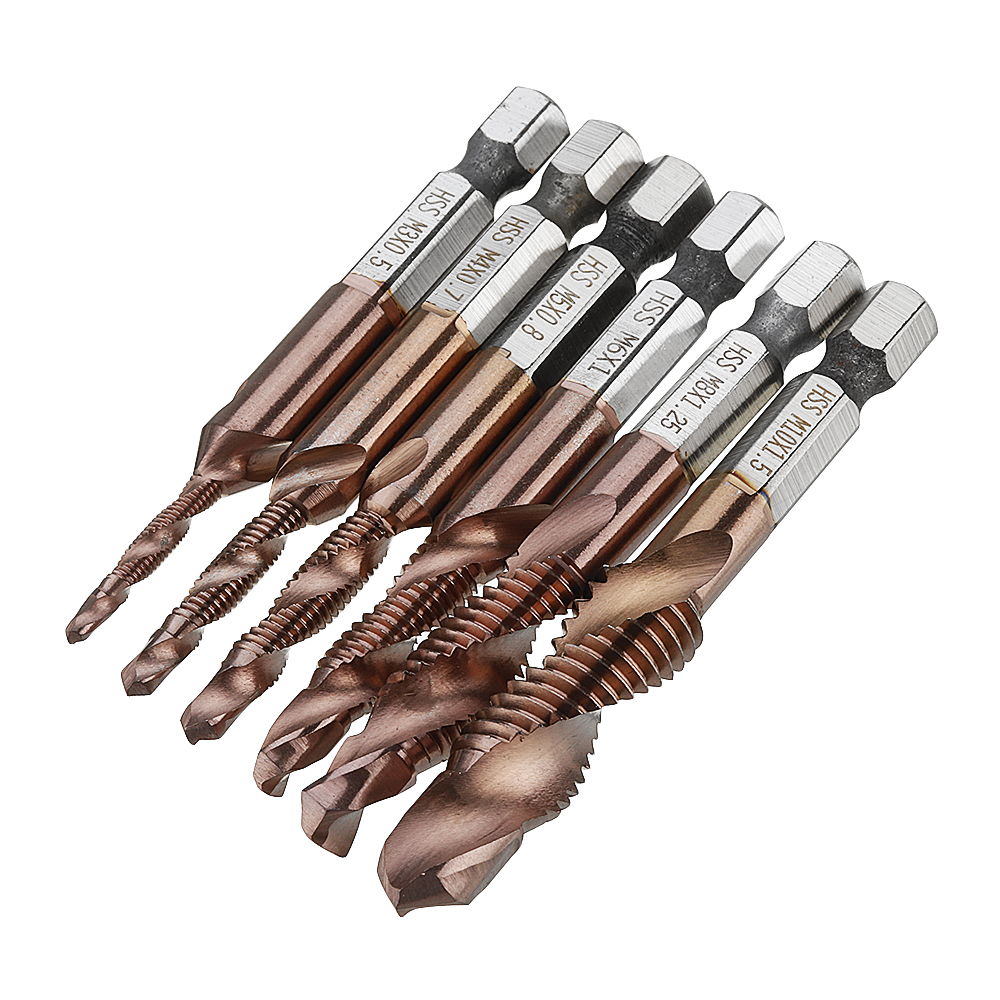 6pcs-M3-M10-Combination-Drill-Tap-Bit-Set-HSS-6542-AlTiN-Coated-Deburr-Countersink-Drill-Bits-1475736-4