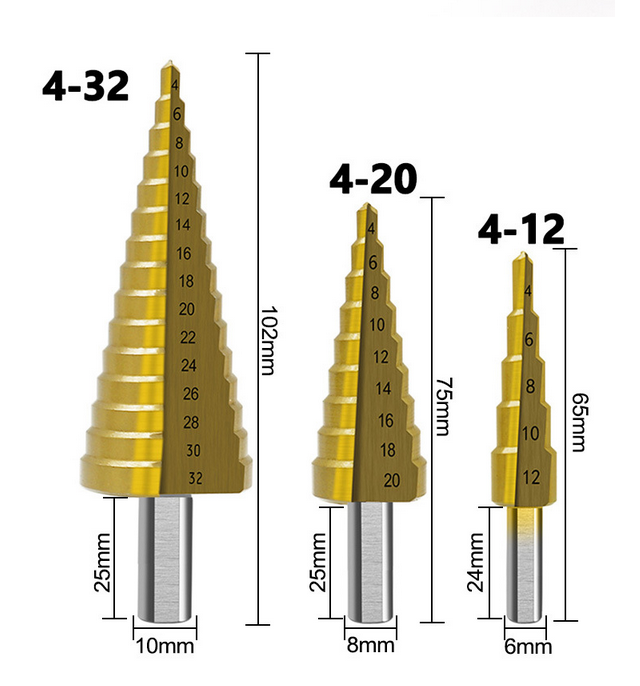 6pcs-Step-Drill-Bits-Woodworking-Broaching-Saw-Drill-Set-HSS-4241-Titanium-plated-Step-Drill-for-Met-1917846-5