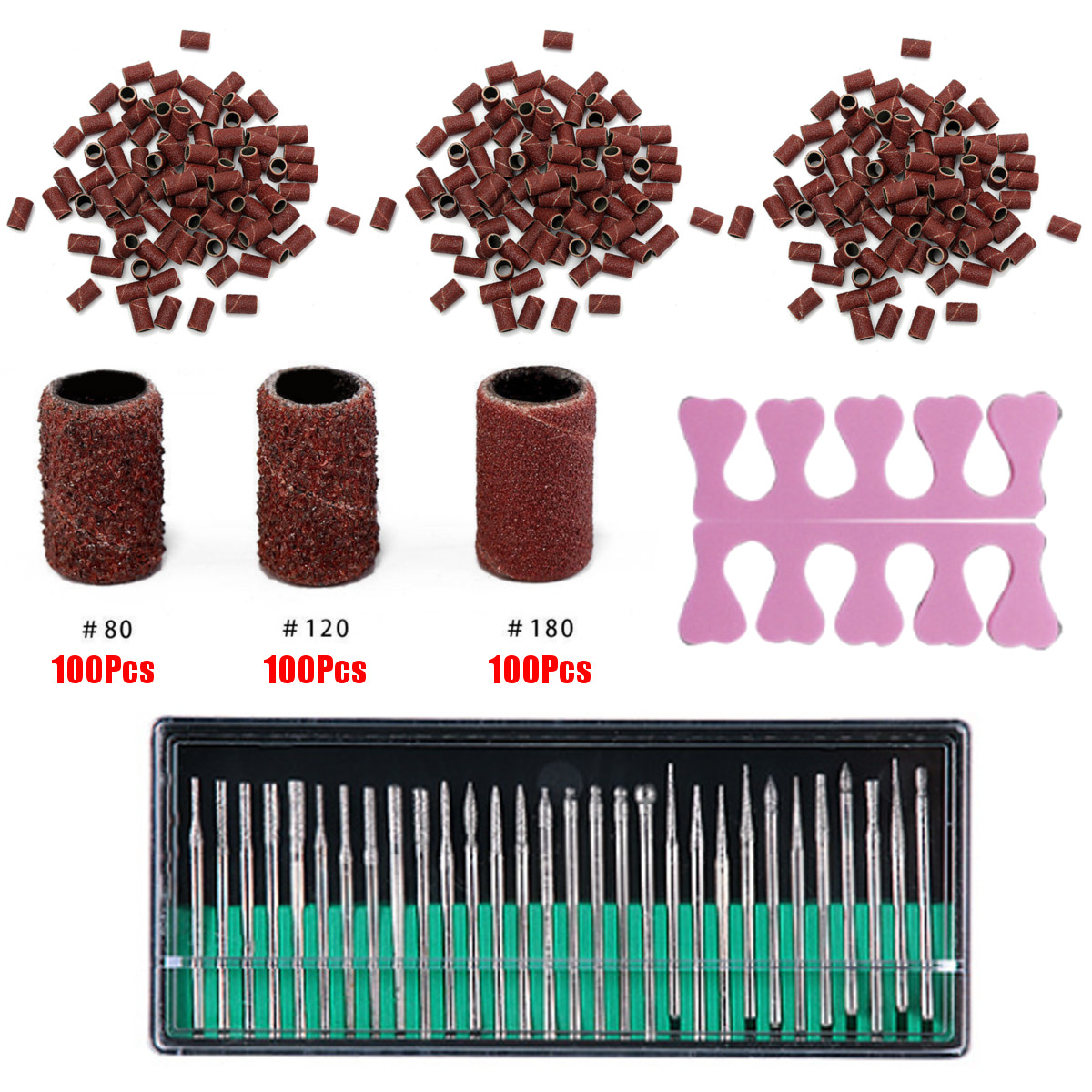 80-180-Grit-Sanding-Drum-Sand-Bands-with-Diamond-Drill-Bits-Polishing-Tool-1738816-1