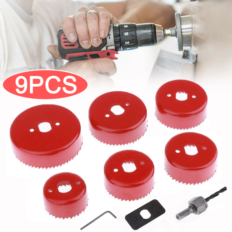 9pcs-51-89mm-Hole-Saw-Cutter-Set-with-Drill-Head-Anti-slip-Fixing-Plate-Hexagon-Shank-Arbor-1718638-1
