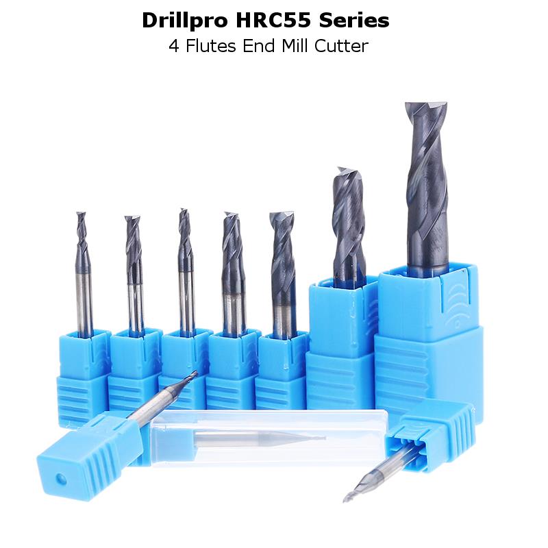 Drillpro-1-10mm-HRC55-TiAlN-2-Flutes-End-Mill-Cutter-Tungsten-Carbide-Milling-Cutter-CNC-Tool-1273827-2