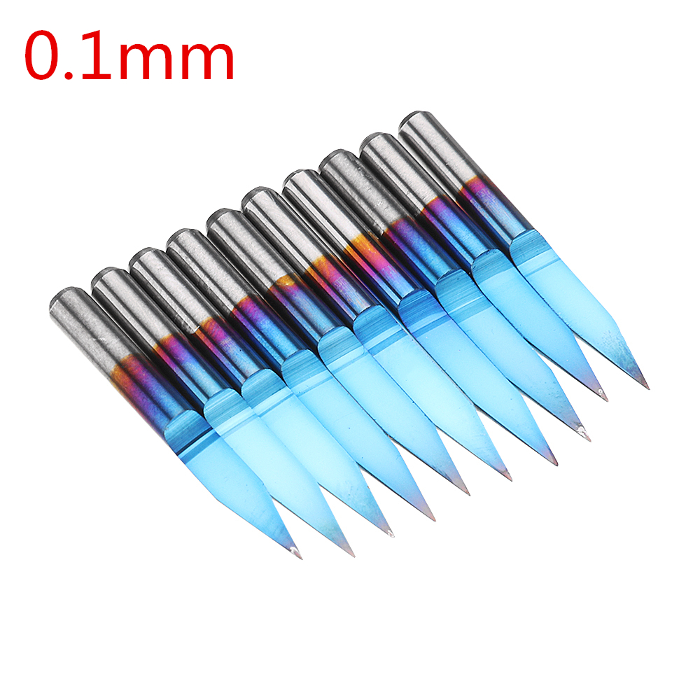 Drillpro-10pcs-010203mm-25-Degree-Engraving-Bit-Blue-NANO-Coated-Carbide-Flat-Bottom-PCB-Engraving-B-1421658-1