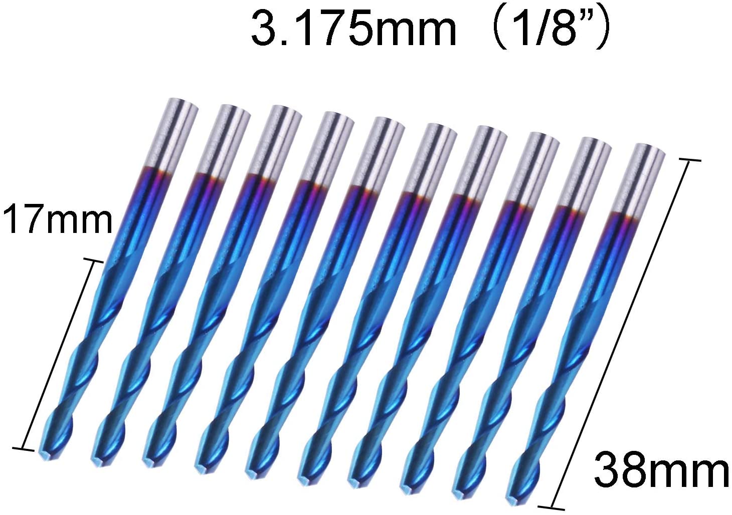 Drillpro-10pcs-3175mm-Shank-Nano-Blue-Coat-Flat-Nose-End-Mill-CNC-Router-Bits-18-Inch-Shank-Spiral-U-1720367-3